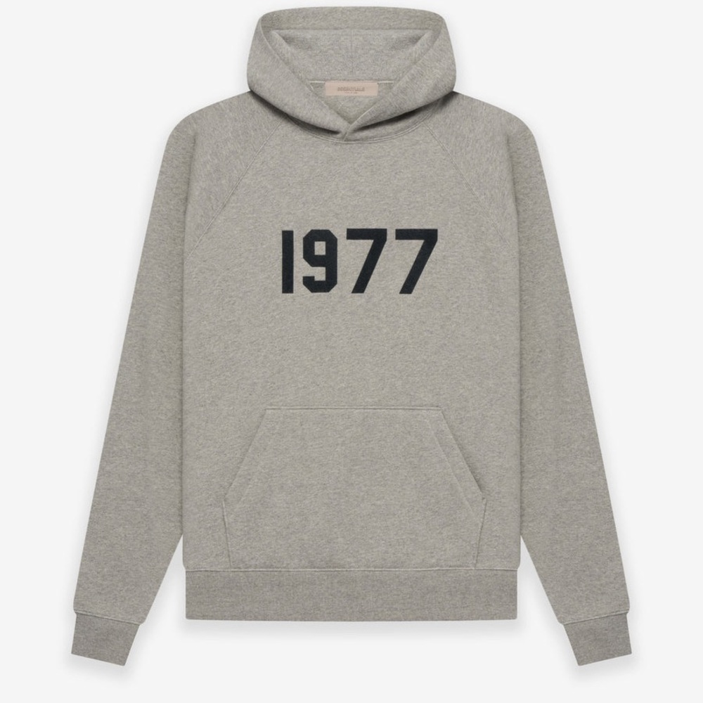 Fear of god essentials hoodie grey 1977